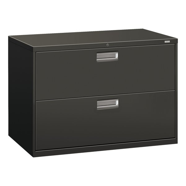 Hon 42" W 2 Drawer File Cabinet, Charcoal, A4/Legal/Letter H692.L.S